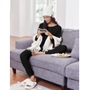 Ekouaer Pajamas for Women Set Long Sleeve Pjs Soft 2 Piece Cozy Loungewear(Black)