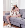 Ekouaer Pajamas for Women Set Long Sleeve Pjs Soft 2 Piece Cozy Loungewear(Dusty Rose)