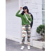 Ekouaer Pajamas for Women Set Long Sleeve Pjs Soft 2 Piece Cozy Loungewear(Ombre Green)