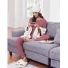 Ekouaer Pajamas for Women Set Long Sleeve Pjs Soft 2 Piece Cozy Loungewear(Pale Violet Red)