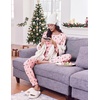 Ekouaer Pajamas for Women Set Long Sleeve Pjs Soft 2 Piece Cozy Loungewear(Pink Plaid Christmas)