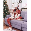 Ekouaer Pajamas for Women Set Long Sleeve Pjs Soft 2 Piece Cozy Loungewear(Red Christmas)