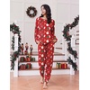 Ekouaer Pajamas for Women Set Long Sleeve Pjs Soft 2 Piece Cozy Loungewear(Red Christmas)