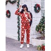 Ekouaer Pajamas for Women Set Long Sleeve Pjs Soft 2 Piece Cozy Loungewear(Red Christmas)