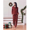Ekouaer Pajamas for Women Set Long Sleeve Pjs Soft 2 Piece Cozy Loungewear(Red Plaid Bow)