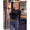 Ekouaer Women Long Sleeve Thermal Shirts Micro Fleece Tops Warm Undershirts(Black/Black/Black/Black)
