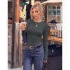 Ekouaer Women Long Sleeve Thermal Shirts Micro Fleece Tops Warm Undershirts(Dark Gray)