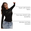 Ekouaer Womens 3 Pack Long Sleeve Shirts Stretch Fitted Thermal Underscrubs(Black/Black/White)