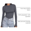 Ekouaer Women’s Long Sleeve Shirts Tight Fitted Tops Thermal Underscrubs(Darkgrey)