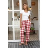 Ekouaer Womens Pajama Pants Lounge Pants Soft Drawstring Pj Bottoms(Red Plaid)