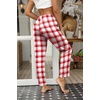 Ekouaer Womens Pajama Pants Lounge Pants Soft Drawstring Pj Bottoms(Red Plaid)