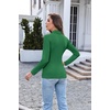 Turtleneck Tops for Women Long Sleeve Base Layer Thermal Underwear Shirts(Dark Green)