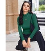 Turtleneck Tops for Women Long Sleeve Base Layer Thermal Underwear Shirts(Evergreen)