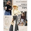 Turtleneck Tops for Women Long Sleeve Base Layer Thermal Underwear Shirts(New Orange)