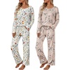 Yellow Orange Floral  Gray Floral