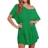 Ekouaer Cotton Nightgowns for Women Oversized Sleep Shirt Tshirt Night Gown(Green)