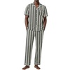 Striped/Dark Grey & Apricot