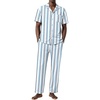 Striped/White & Blue