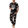Ekouaer Mens Pajama Set Short Sleeve Pjs with Pant 2 Piece Lounge Set S-3XL(Black Gaming)