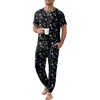 Ekouaer Mens Pajama Set Short Sleeve Pjs with Pant 2 Piece Lounge Set S-3XL(Game Controller)