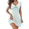 Mint Blue Ditsy Floral