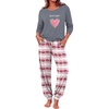 Heart Pink Black Plaid