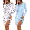 Blue White Floral white Purple Floral