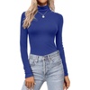 Turtleneck Tops for Women Long Sleeve Base Layer Thermal Underwear Shirts(Royal Blue)