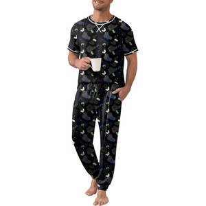 Ekouaer Mens Pajama Set Short Sleeve Pjs with Pant 2 Piece Lounge Set S-3XL(Game Controller)
