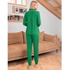 Ekouaer Pajamas Set Long Sleeve Sleepwear Womens Button Down Soft Pjs(Green)