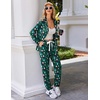 Ekouaer Pajamas Set Long Sleeve Sleepwear Womens Button Down Soft Pjs(Green Christmas Gnomes)