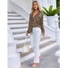 Ekouaer Pajamas Set Long Sleeve Sleepwear Womens Button Down Soft Pjs(Leopard)