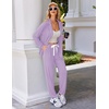 Ekouaer Pajamas Set Long Sleeve Sleepwear Womens Button Down Soft Pjs(Lilac)