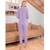 Ekouaer Pajamas Set Long Sleeve Sleepwear Womens Button Down Soft Pjs(Lilac)