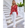 Ekouaer Pajamas Set Long Sleeve Sleepwear Womens Button Down Soft Pjs(Red Merry Christmas)