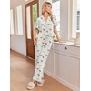 Ekouaer Pajamas for Women Set Button Up Soft Pjs Short Sleeve Lounge Sets(Green Cocktail Glass)