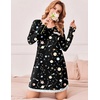 Ekouaer Womens Long Sleeve Nightgowns V Neck Sleepshirts Lace Nightshirts(Constellation)